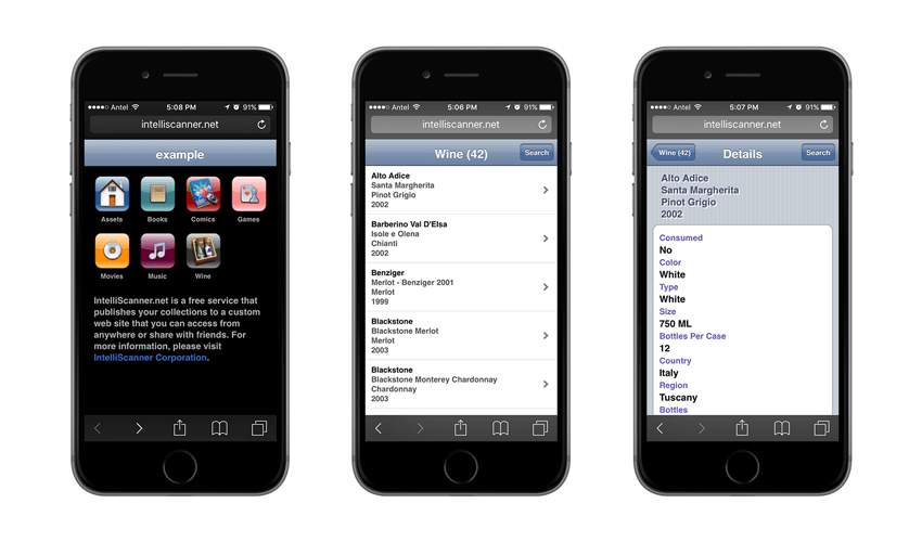 IntelliScanner iPhone web app