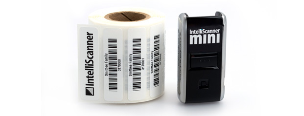 IntelliScanner mini with pre-printed asset tags